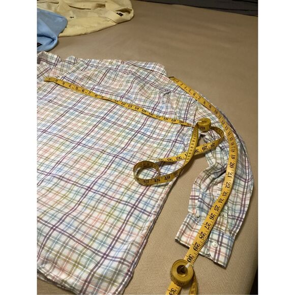 Hart Schaffner Marx Plaid Long Sleeve Button Down Shirt L - Picture 4 of 7